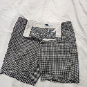 Old Navy Black and White Gingham Shorts